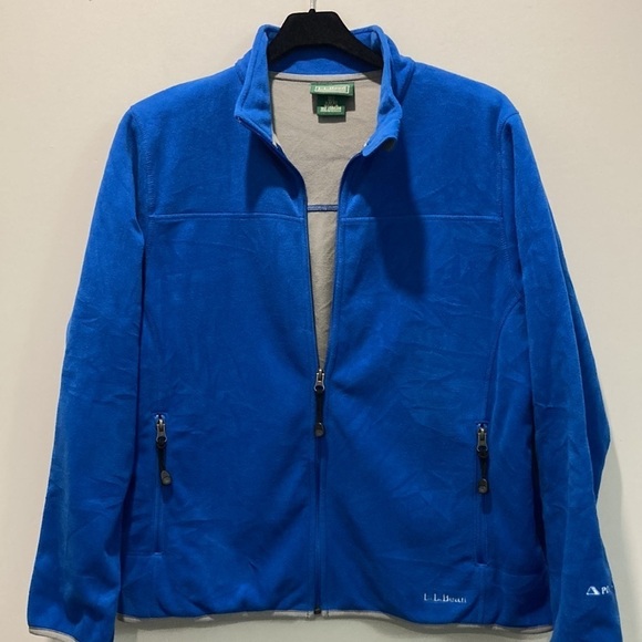 L.L. Bean Blue Polartec Fleece Zipper Jacket Size Medium - Picture 12 of 15